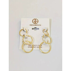 Giani Bernini Women's 3-Pcs Set Polished Round Hoop Earrings (MSRP $85)
